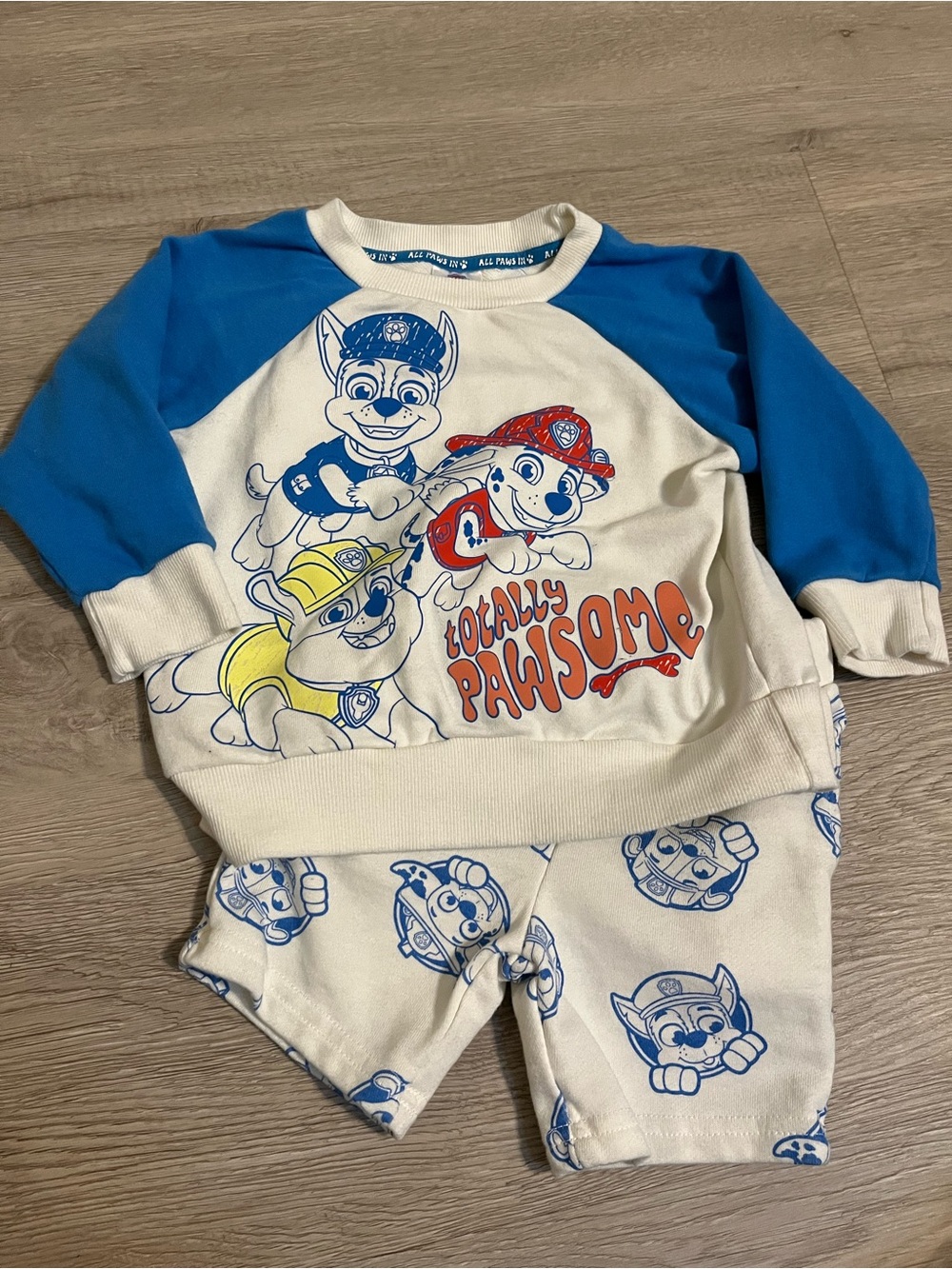 Paw Patrol Kids Blue and White Totally Pawsome Set